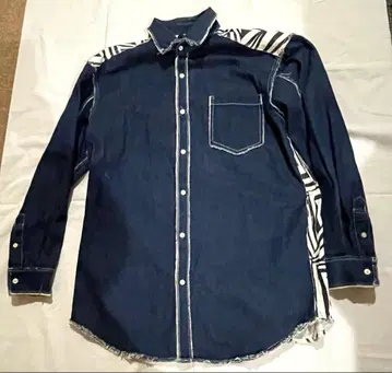 니코앤드 UNSTUDLED 데님 셔츠 오버 디자인 리메이크풍