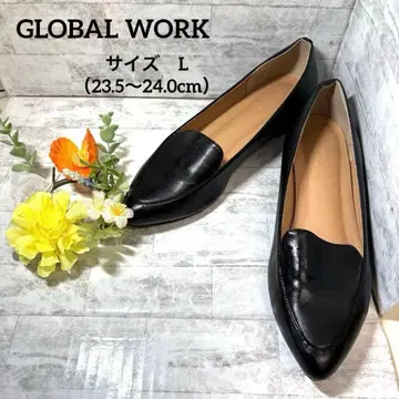 [ 새상품급 ] GLOBAL WORK 스틸레토 로퍼 펌프스 L 블랙