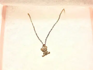 미사용 Cheri 목걸이 핑크 골드 베어 귀여운 액세서리