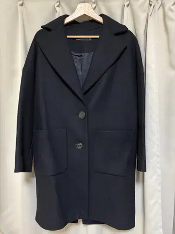 ZARA WOMAN 블랙 체스터 코트