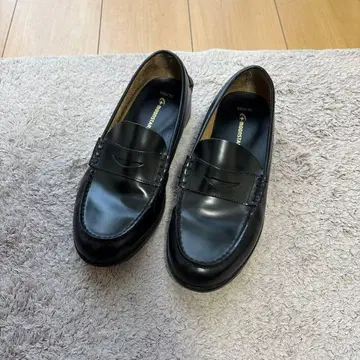 블랙 가죽 로퍼 문스타