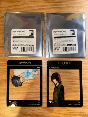 DEATH NOTE L과 미카미 테루 SNS풍 아크릴 카드 세트 완판템