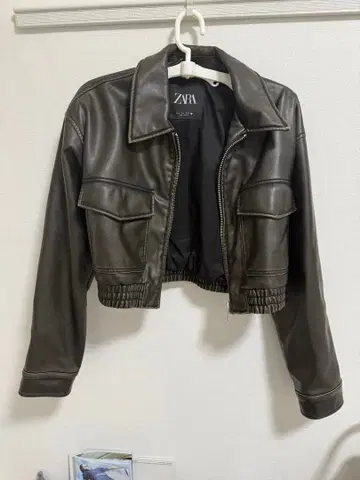 ZARA 다크 브라운 크롭 자켓
