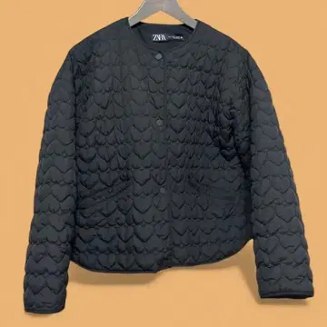 ZARA 블랙 하트 퀼팅 자켓