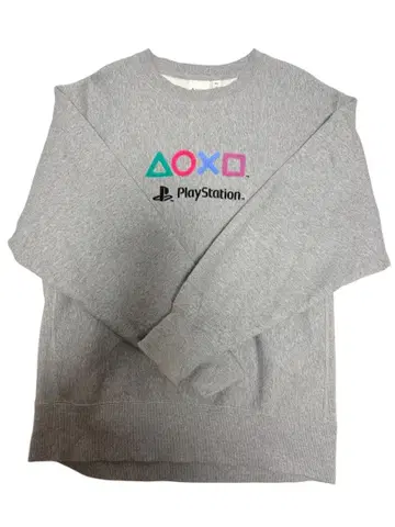 GU PlayStation 그레이 맨투맨 리버스 위브