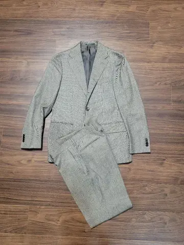 그린 라벨 릴랙싱 하운드 투스 패턴 수트