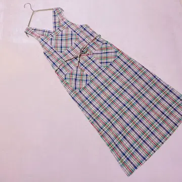 OA2903 [맥레거] 원피스 [M] 체크 무늬 무릎 기장 백 슬릿