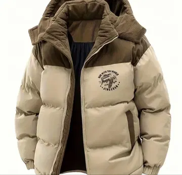 코듀로이 다운 자켓 베이지/브라운