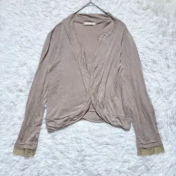 [원애프터애나더] 가디건 M 소매 레이스 디자인 얇은 소재 캐주얼