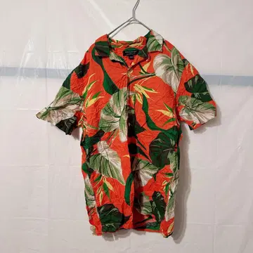 새상품급 BANANA REPUBLIC 하와이안 셔츠 [ M ] 오렌지