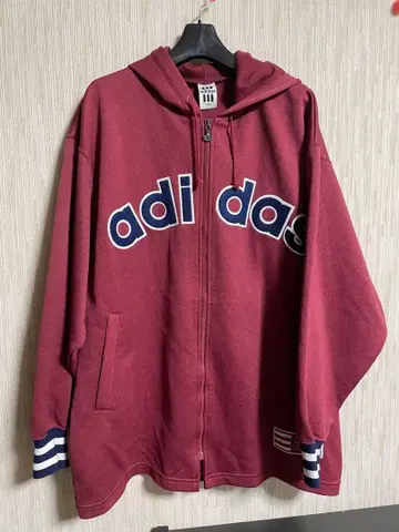 adidas 보르도 후드 부착 후드티