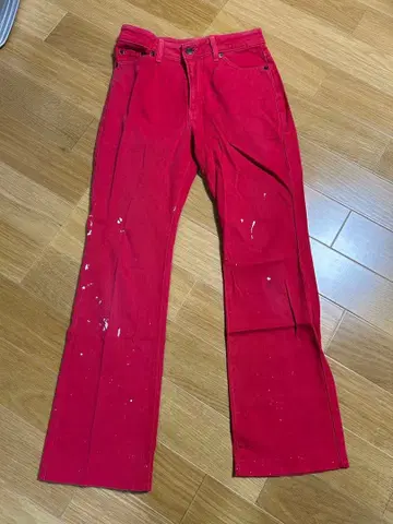 레드 부츠컷 데님