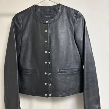 가죽 스냅 자켓
