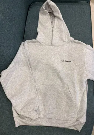 SAVOY 그레이 후드 부착 후드티