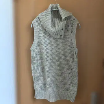 터틀넥 니트 베스트 모헤어