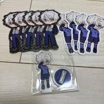 블루 록 나기 세이시로 아크릴 스탠드 다이컷 스티커 다이소 세리아