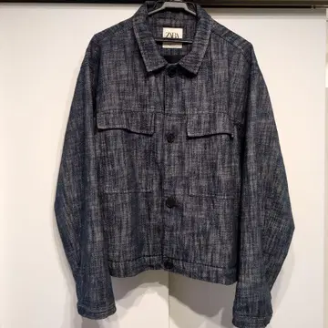 ZARA 다크 블루 데님 자켓 l