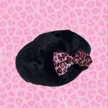 헤이세이 갸루 베레모 레오파드 무늬 히메 갸루 헤이세이 여아 y2k