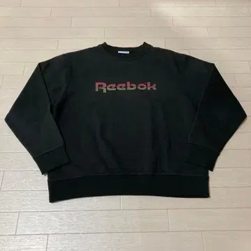 2000년대 리복 크루넥 맨투맨 블랙