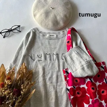 b1616* 츠무구 로고 코튼 니트 풀오버