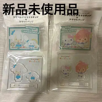 잭느 산리오 클리어 디오라마 스탠드 아크릴 배지