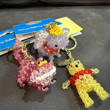 디즈니 비즈 키링 4개 세트