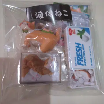 액체 고양이 미니어처 고양이 푹신 냥코 브라운 3종 세트