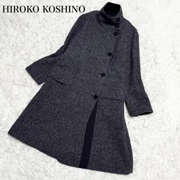 히로코코시노 트렁크 오버넥 롱 코트 변형 그레이 M 사이즈