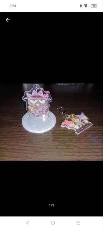 올빼미 아크릴 스탠드와 키링 세트