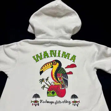 WANIMA MM 후드티 M 사이즈 화이트 구제 의류