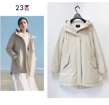 새상품*23구 밀리터리 후디드 다운 코트*사이즈 38