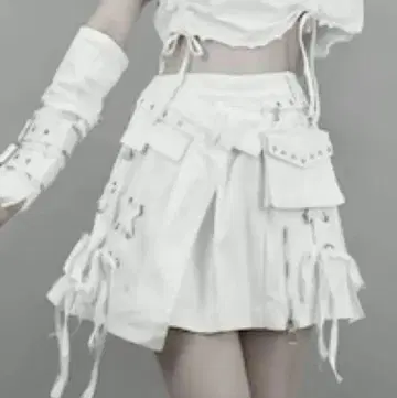 DimMoire 데님 랩 미니 스커트 White M 사이즈