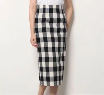 UNITED ARROWS 깅엄 체크 타이트 스커트