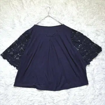 [스마일앤드] 레이스 소매 블라우스 풀오버 M~L 스캘럽 루즈핏