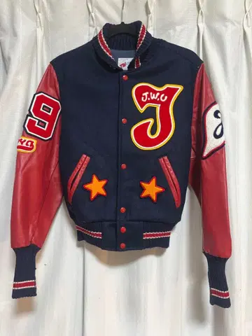 울 천연 가죽 바시티 자켓 크롭 기장 구제 의류