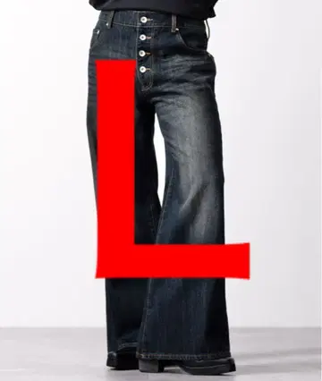 [ CLEL ] 빈티지 디자인 판탈롱 데님 팬츠 인디고 블루