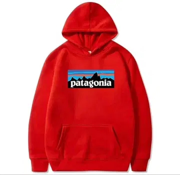 patagonia 레드 후드 부착 후드티