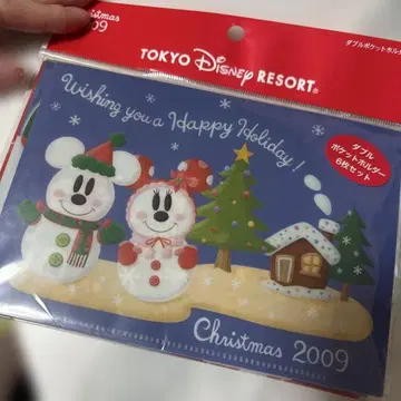 도쿄 디즈니 리조트 스노우 스노우 더블 포켓 홀더 세트 크리스마스