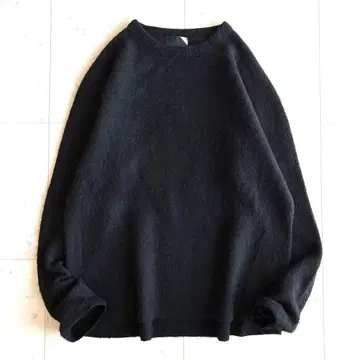 ATON 에이톤 퍼 캐시미어 100% 니트 남성용 블랙 사이즈 4