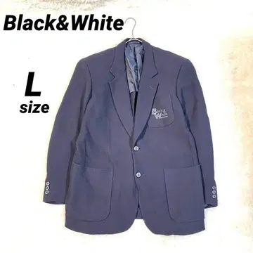 블랙 앤 화이트 골프 자켓 포멀 빅 네이비 L