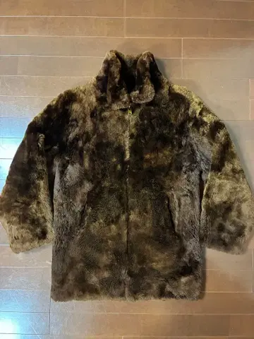 60s 인조 모피 놋쇠 빅 TALON 더블 지퍼 자켓 빈티지