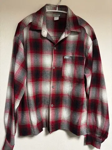 Caltop 칼탑 옴브레 체크 셔츠 빨간색 사이즈 S