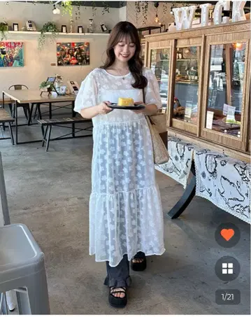 플라워 레이어드 원피스