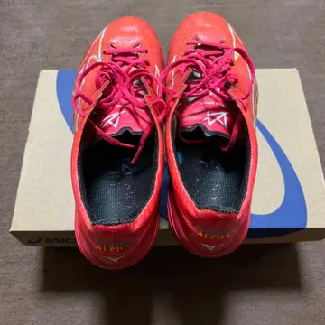 Mizuno ALPHA 레드 축구화 25.5cm