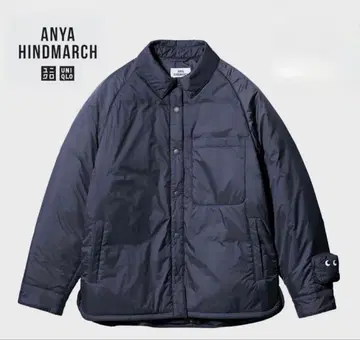 새상품급 퍼프 테크 셔츠 자켓 네이비 안야 힌드마치 유니클로 XL