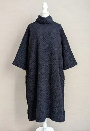 JOURNAL STANDARD LUXE 퀼트 울 원피스 네이비