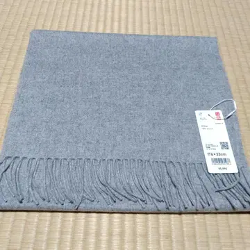 새상품 유니클로 캐시미어 머플러 그레이