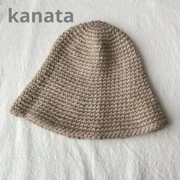 카나타 Kanata 햇 크러셔 햇 두꺼운 니트 베이지 캐나다제