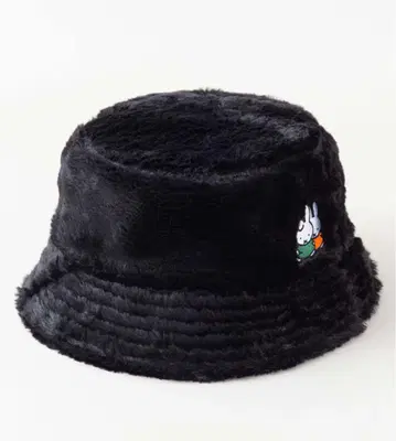 [ 새상품급 ] 미피 블랙 버킷 햇 보아 퍼