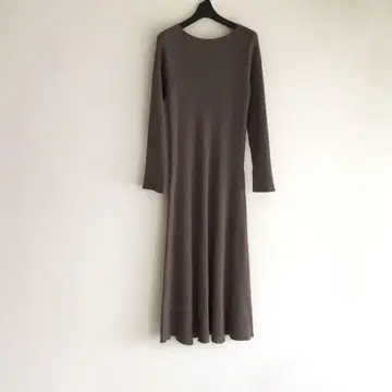 Mila Owen 2way 보트넥 리브 니트 플레어 원피스 0